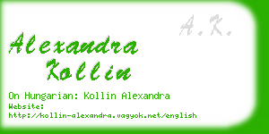 alexandra kollin business card